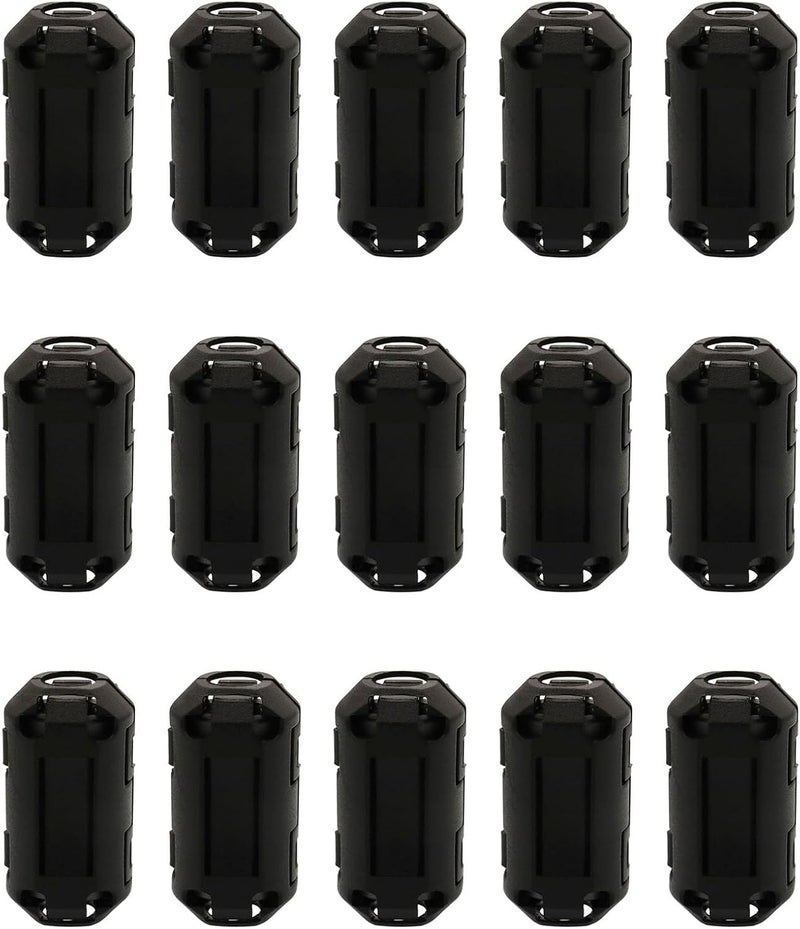 Raogoodcx 15Pcs 7mm Clip-on Ferrite Ring Core RFI EMI Noise Suppressor Cable Clip for Telephones Tvs Speakers Radio Audio Equipment Noise Suppressor Video Cable Power Cord - Image 1